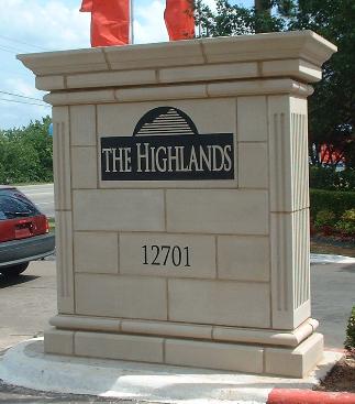 cast stone signs